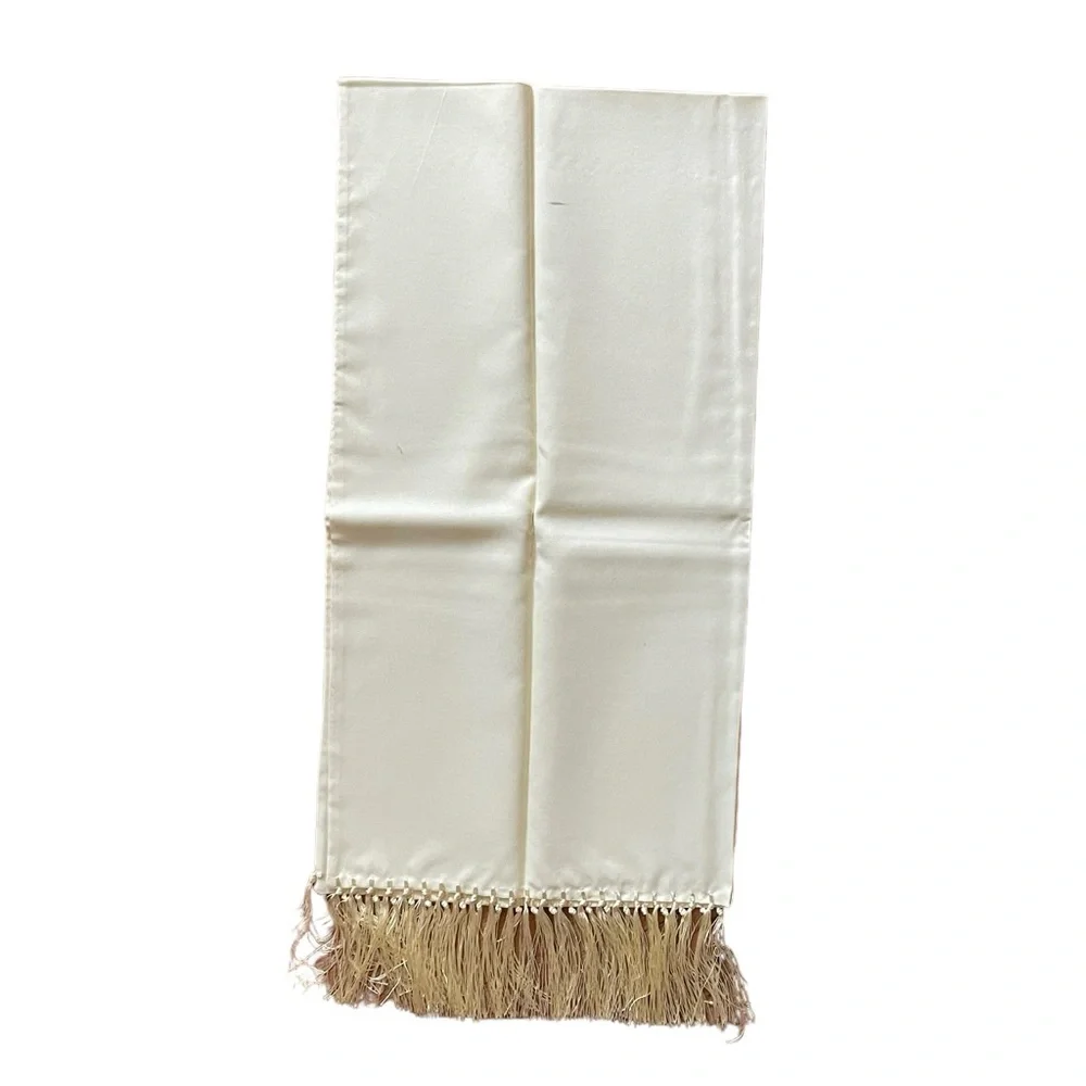 Men’s Scarf with Fringe Yellow Vintage